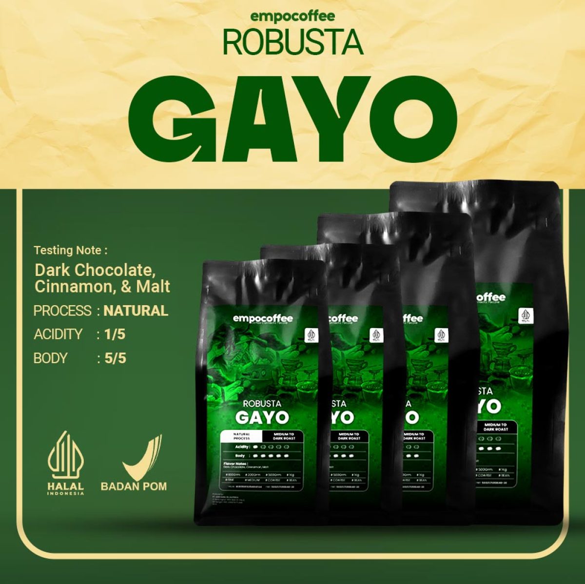 Kopi Gayo Aceh Robusta - Empocoffee